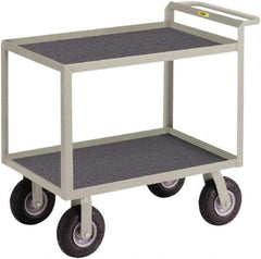 Little Giant - 1,200 Lb Capacity, 24" Wide x 48" Long x 38" High Instrument Cart - 2 Shelf, Steel, 5 Rigid/2 Swivel Casters - Exact Tool & Supply