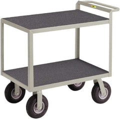 Little Giant - 1,200 Lb Capacity, 24" Wide x 36" Long x 38" High Instrument Cart - 2 Shelf, Steel, 2 Rigid/2 Swivel Casters - Exact Tool & Supply