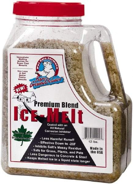Bare Ground Solutions - 12 Lb Jug Calcium Chloride Granules - Effective to -20°F - Exact Tool & Supply