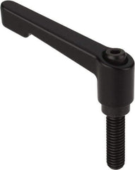 Morton Machine Works - 1/2-13, 3/4" Hub Diam, Die Cast Zinc Stud Type Adjustable Clamping Handle - 1-1/4" Stud Length, 3.62" OAL, 3.77" High - Exact Tool & Supply