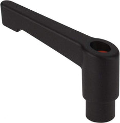 Morton Machine Works - M6, 12mm Hub Diam, Glass Fiber Reinforced Plastic Metric A-Tapped Adjustable Clamping Handle - 42mm OAL, 35mm High, 7.5mm Hole Depth - Exact Tool & Supply