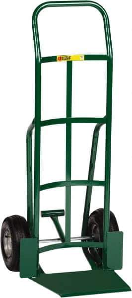 Little Giant - 800 Lb Capacity 47" OAH Hand Truck - 13-1/2 x 16" Base Plate, Continuous Handle, Steel, Pneumatic Wheels - Exact Tool & Supply