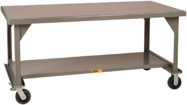 Little Giant - Mobile Work Bench - Steel, Gray, 48" Long x 30" Deep x 36" High - Exact Tool & Supply