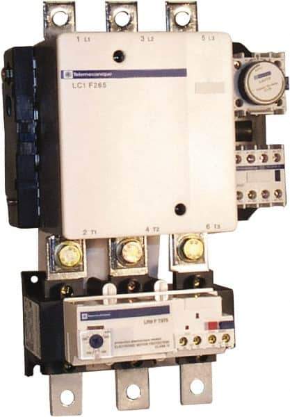 Schneider Electric - 3 Pole, 240 Coil VAC, 265 Amp at 440 VAC, Nonreversible IEC Contactor - Bureau Veritas, CCC, CSA, DNV, EN/IEC 60947-1, EN/IEC 60947-4-1, GL, JEM 1038, LROS, RINA, RMRoS, RoHS Compliant, UL Listed - Exact Tool & Supply