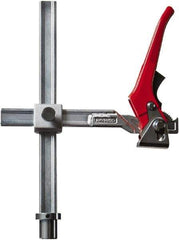Bessey - 1,200 Lb Holding Capacity, 12" Max Opening Capacity, 1,200 Lb Clamping Pressure, Manual Hold Down Clamp - 11-1/8" Arm Length, 11" Clamp Length, 2-19/32" Clamp Width, 15-3/4" Clamp Height, 28mm Stud Mount, Steel - Exact Tool & Supply