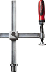 Bessey - 1,200 Lb Holding Capacity, 12" Max Opening Capacity, 1,200 Lb Clamping Pressure, Manual Hold Down Clamp - 10" Arm Length, 10-7/16" Clamp Length, 2-19/32" Clamp Width, 15-3/4" Clamp Height, 28mm Stud Mount, Steel - Exact Tool & Supply