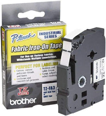 Brother - 1/2" Wide x 108" Long, White Label Tape - For Label Maker - Exact Tool & Supply