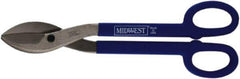 Midwest Snips - 2-1/2" Length of Cut, Straight Pattern Tinner's Snip - 16" OAL, 16 AWG Steel Capacity - Exact Tool & Supply
