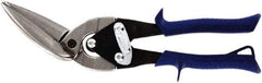 Midwest Snips - 2-3/8" Length of Cut, Straight Pattern Offset Aviation Snip - 10-1/2" OAL, 20 AWG Steel Capacity - Exact Tool & Supply