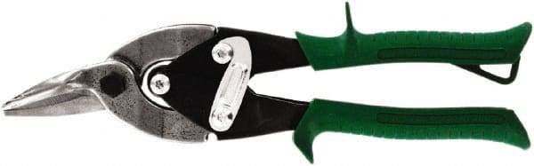 Midwest Snips - 1-1/4" Length of Cut, Right Pattern Aviation Snip - 10" OAL, 18 AWG Steel Capacity - Exact Tool & Supply