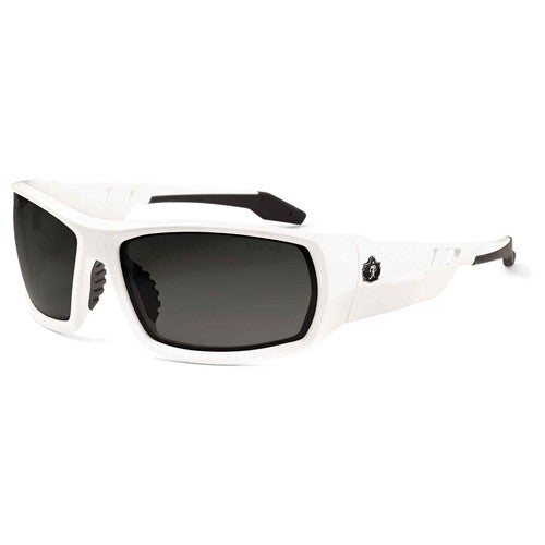 Odin Smoke Lens White Safety Glasses - Exact Tool & Supply