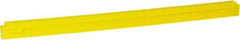 Vikan - 27.6" Polypropylene Blade Squeegee Refill - Threaded End, Double Edge, Yellow, Polypropylene Holder, Use with 77156 - Exact Tool & Supply
