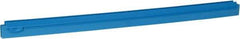 Vikan - 27.6" Polypropylene Blade Squeegee Refill - Threaded End, Double Edge, Blue, Polypropylene Holder, Use with 77153 - Exact Tool & Supply
