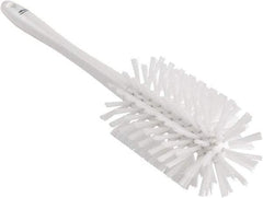 Vikan - 3-1/2" Diam Polyester Bottle Brush - 17" OAL, 6-1/4" Head Length, Polypropylene Handle - Exact Tool & Supply