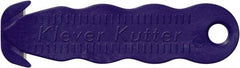 Klever Innovations - Fixed Safety Cutter - 1-1/4" Stainless Steel Blade, Dark Blue Plastic Handle, 1 Blade Included - Exact Tool & Supply