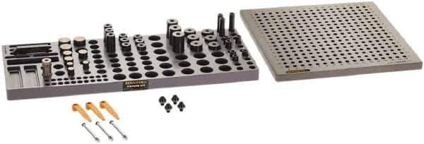 Renishaw - M8, CMM Magnetic & Clamping Kit - Use with CMM Fixtures, Includes 47Pc. Component Set, 300x300mm Plate - Exact Tool & Supply