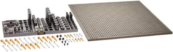 Renishaw - M6, CMM Clamping Kit - Use with CMM Fixtures, Includes 110Pc. Component Set, 600x600mm Plate - Exact Tool & Supply