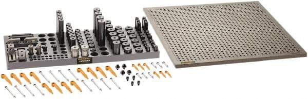 Renishaw - M6, CMM Clamping Kit - Use with CMM Fixtures, Includes 110Pc. Component Set, 450x450mm Plate - Exact Tool & Supply