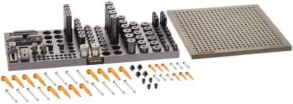 Renishaw - M6, CMM Clamping Kit - Use with CMM Fixtures, Includes 110Pc. Component Set, 300x300mm Plate - Exact Tool & Supply