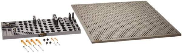 Renishaw - M6, CMM Clamping Kit - Use with CMM Fixtures, Includes 44Pc. Component Set, 600x600mm Plate - Exact Tool & Supply