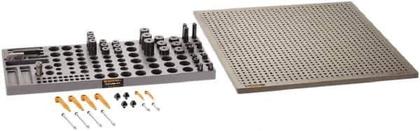 Renishaw - M6, CMM Clamping Kit - Use with CMM Fixtures, Includes 44Pc. Component Set, 450x450mm Plate - Exact Tool & Supply