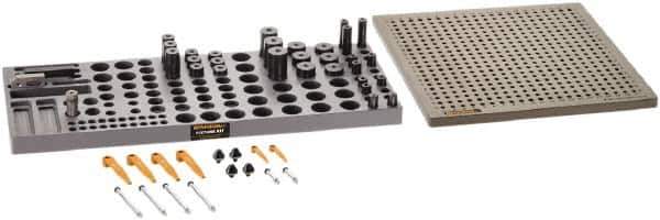 Renishaw - M6, CMM Clamping Kit - Use with CMM Fixtures, Includes 44Pc. Component Set, 300x300mm Plate - Exact Tool & Supply