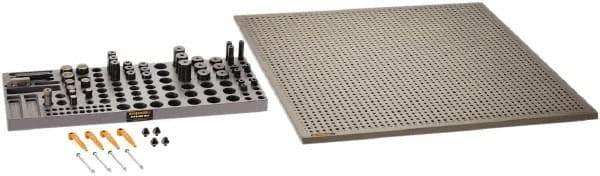 Renishaw - M6, CMM Magnetic & Clamping Kit - Use with CMM Fixtures, Includes 49Pc. Component Set, 600x600mm Plate - Exact Tool & Supply