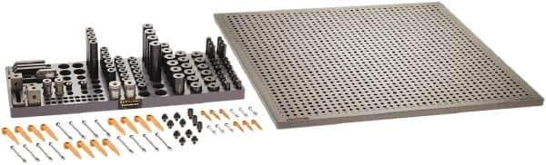 Renishaw - M8, CMM Clamping Kit - Use with CMM Fixtures, Includes 110Pc. Component Set, 600x600mm Plate - Exact Tool & Supply