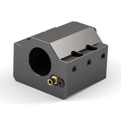 Global CNC Industries - Turret & VDI Tool Holders; Type: Hwacheon ID Block ; Clamping System: 74mm X 30mm ; Tool Axis: ID ; Through Coolant: No ; Additional Information: 4 Mounting Holes - Exact Tool & Supply