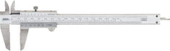 SPI - 0 to 150mm Stainless Steel Vernier Caliper - 0.02mm Graduation, 1.57" Jaw Depth, 0.001" Accuracy, Includes NIST Traceability Certificate - Exact Tool & Supply