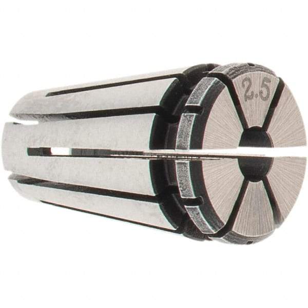Accupro - 2 to 2.5mm ER8 Collet - 0.01mm TIR, 13mm OAL, 8.5mm Overall Diam - Exact Tool & Supply