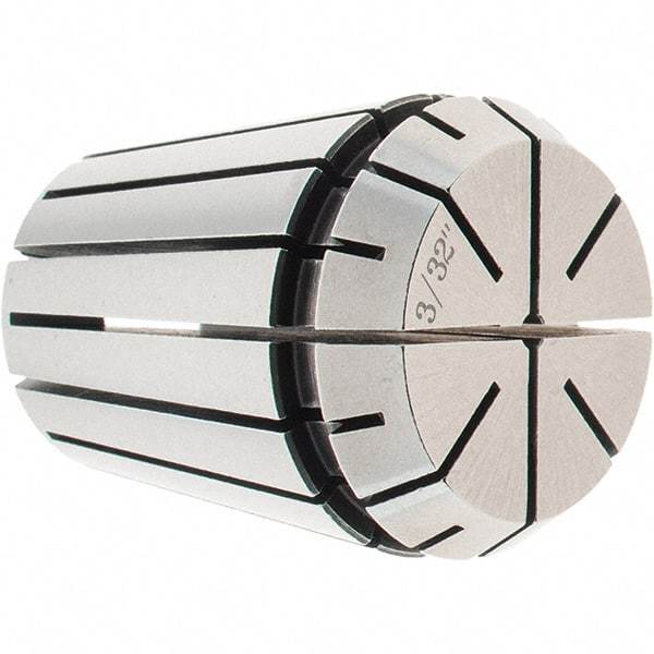 Accupro - 3/32" ER32 Collet - 0.01mm TIR, 40mm OAL, 33mm Overall Diam - Exact Tool & Supply