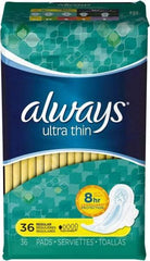 Always - Folded Sanitary Napkins - Regular Absorbency, Up to 8 Hours LeakGuard Protection - Exact Tool & Supply