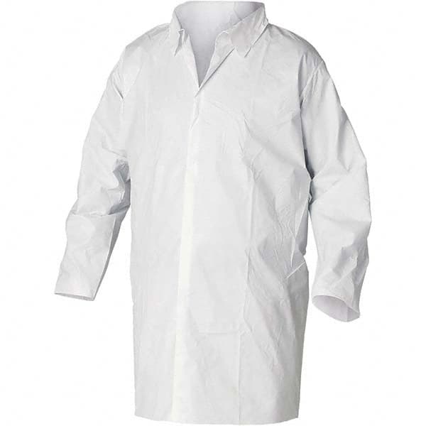 KleenGuard - Pack of (30) Size M White Lab Coat - Exact Tool & Supply
