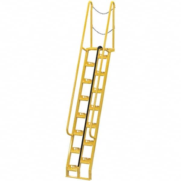 Vestil - 149-5/8" High 350 Lb Capacity 15 Step Alternating Tread Stair - Exact Tool & Supply