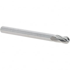 Ball End Mill 3/16X3/8X2 4FL 30D CARB STUB EM