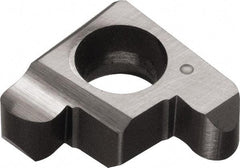 Kyocera - 200GE B Grade PR1025, 2mm Cutting Width Carbide Grooving Insert - 2.2mm Max Depth of Cut, Right Hand, 1mm Corner Radius, TiCN Finish - Exact Tool & Supply