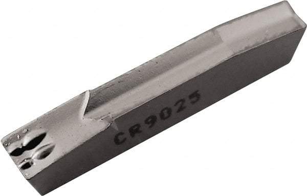 Kyocera - 2.20GM Grade CR9025, 2.2mm Cutting Width Carbide Grooving Insert - Right Hand, Columnar TiCN/TiN Finish - Exact Tool & Supply