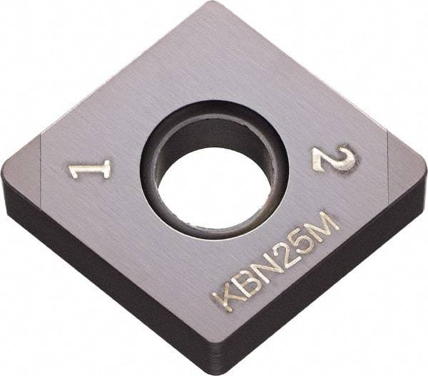 Kyocera - CNGA432 Grade KBN05M CBN Turning Insert - Megacoat Finish, 80° Diamond, 1/2" Inscr Circle, 3/16" Thick, 1/32" Corner Radius - Exact Tool & Supply