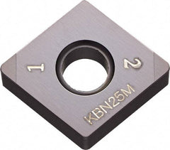 Kyocera - CNGA432 Grade KBN05M CBN Turning Insert - Megacoat Finish, 80° Diamond, 1/2" Inscr Circle, 3/16" Thick, 1/32" Corner Radius - Exact Tool & Supply
