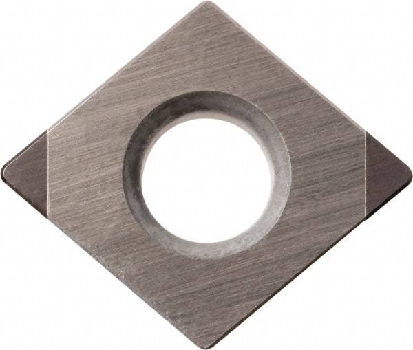 Kyocera - CPGB321 Grade KBN05M CBN Turning Insert - Megacoat Finish, 80° Diamond, 3/8" Inscr Circle, 1/8" Thick, 1/64" Corner Radius - Exact Tool & Supply