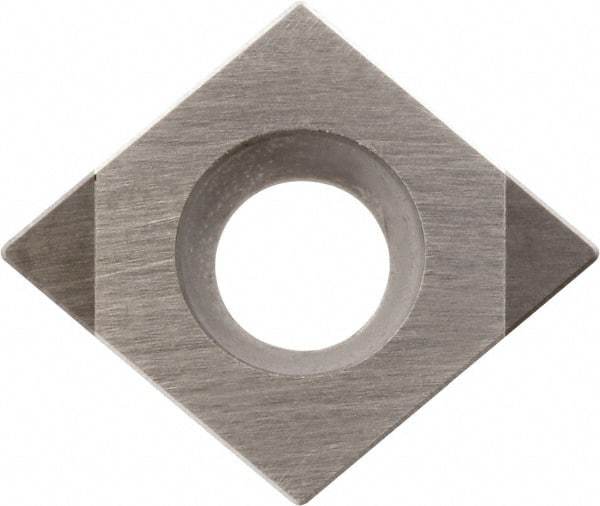 Kyocera - CCMW32.51 Grade KBN510 CBN Turning Insert - Uncoated, 80° Diamond, 3/8" Inscr Circle, 5/32" Thick, 1/64" Corner Radius - Exact Tool & Supply