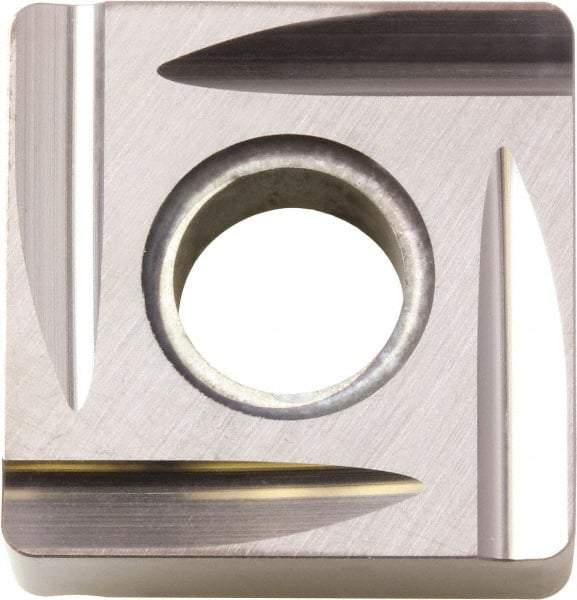 Kyocera - SNGG431 C Grade KW10 Carbide Turning Insert - Uncoated, 90° Square, 1/2" Inscr Circle, 3/16" Thick, 1/64" Corner Radius - Exact Tool & Supply