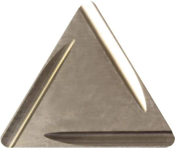 Kyocera - TPGR321 B Grade KW10 Carbide Turning Insert - Uncoated, 60° Triangle, 3/8" Inscr Circle, 1/8" Thick, 1/64" Corner Radius - Exact Tool & Supply