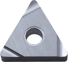 Kyocera - TNGG3302 S Grade TN620 Cermet Turning Insert - Uncoated, 60° Triangle, 3/8" Inscr Circle, 3/16" Thick, 0.004" Corner Radius - Exact Tool & Supply