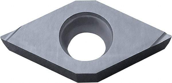 Kyocera - DCGT32.50.5 F Grade PR930 Carbide Turning Insert - TiCN Finish, 55° Diamond, 3/8" Inscr Circle, 5/32" Thick, 0.008" Corner Radius - Exact Tool & Supply