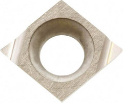 Kyocera - CCGT14111 F Grade KW10 Carbide Turning Insert - Uncoated, 80° Diamond, 4.2926mm Inscr Circle, 1.8034mm Thick, 1/64" Corner Radius - Exact Tool & Supply