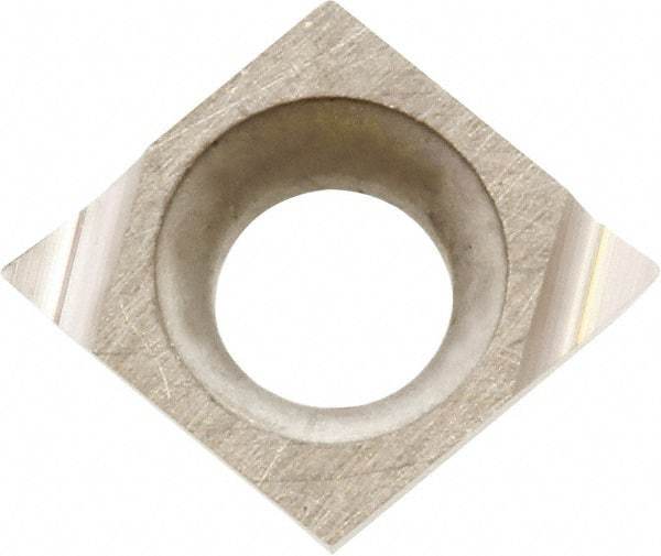 Kyocera - CCGT141102 F Grade KW10 Carbide Turning Insert - Uncoated, 80° Diamond, 4.2926mm Inscr Circle, 1.8034mm Thick, 0.004" Corner Radius - Exact Tool & Supply