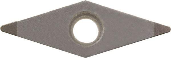 Kyocera - VBGW221 Grade KBN10M CBN Turning Insert - Megacoat Finish, 35° Diamond, 1/4" Inscr Circle, 1/8" Thick, 1/64" Corner Radius - Exact Tool & Supply