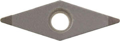 Kyocera - VBGW221 Grade KBN10M CBN Turning Insert - Megacoat Finish, 35° Diamond, 1/4" Inscr Circle, 1/8" Thick, 1/64" Corner Radius - Exact Tool & Supply